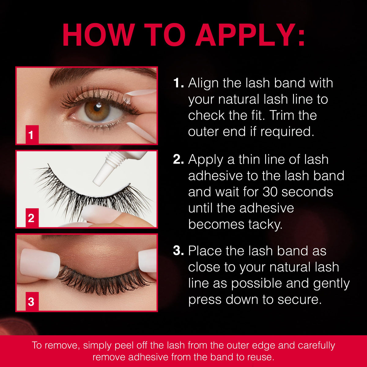 Ardell False Eyelashes Wispies Black, 6 Pairs of Strip Lashes per Pack