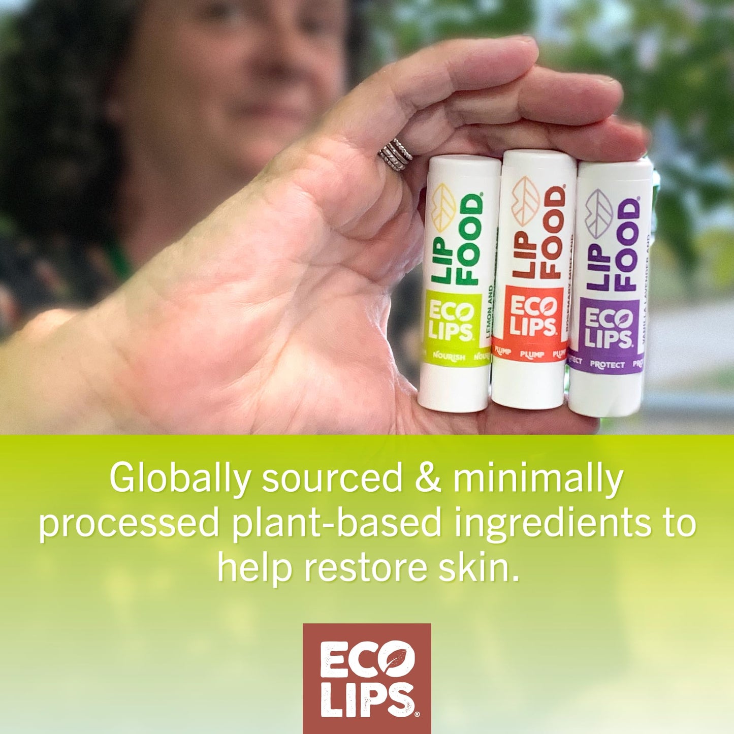 Eco Lips Lip Food - Nutrient Dense & Organic Lip Balm (Nourish, Plump and Protect) | Golden Jojoba, Cocoa Butter & Coconut Oil | Organic, Cruelty-Free Beauty & Personal Care Eco Lips