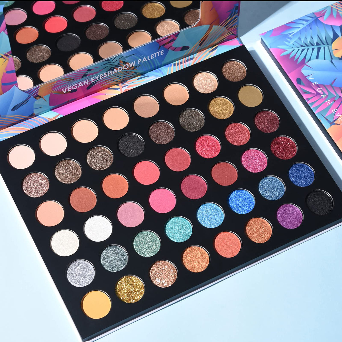 ONLYBETTER Eyeshadow Palette Glitter 48 Colors Bright Colorful Shimmer Eye Shadow Makeup Palette High Pigmented Metallic Color Eye Shadow Powder Easy Beauty & Personal Care ONLYBETTER