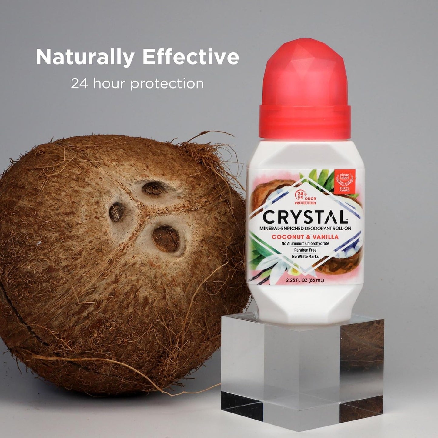 Crystal Deodorant Essence Roll-On 2.25oz Coconut Vanilla (3 Pack) Beauty and Personal Care Crystal Essence