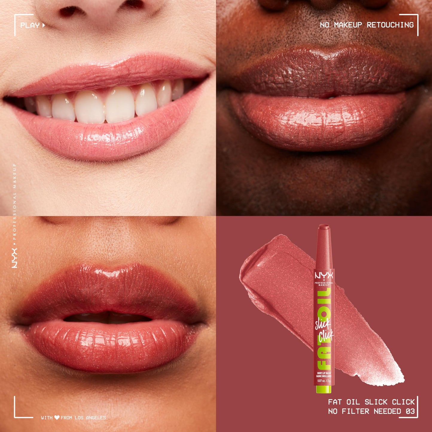 NYX PROFESSIONAL MAKEUP Fat Oil Slick Click, Lightweight, Buildable, Pigmented Vegan Lip Balm - No Filter Needed Beauty & Personal Care NYX PROFESSIONAL MAKEUP