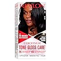 Revlon ColorSilk Tone + Gloss + Care Demi Permanent Hair Color, Dye Kit with Leave-In Scalp and Haircare Serum, 2x Shinier, 4x Stronger, 1 Black, 4.5 Beauty & Personal Care REVLON