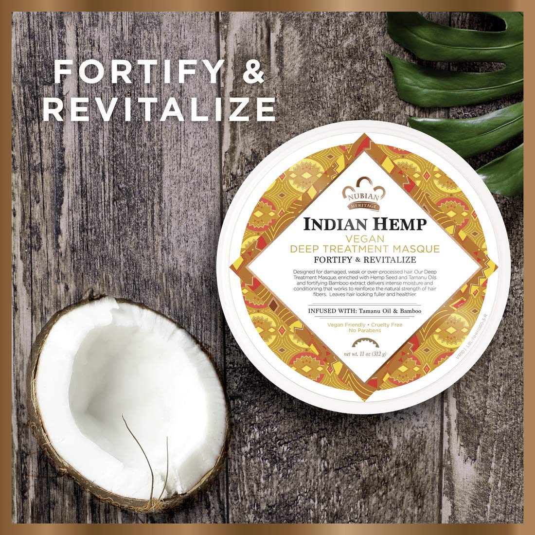 Indian Hemp Vegan Deep Treatment Masque Strengthen Revitalize (12 Ounces)