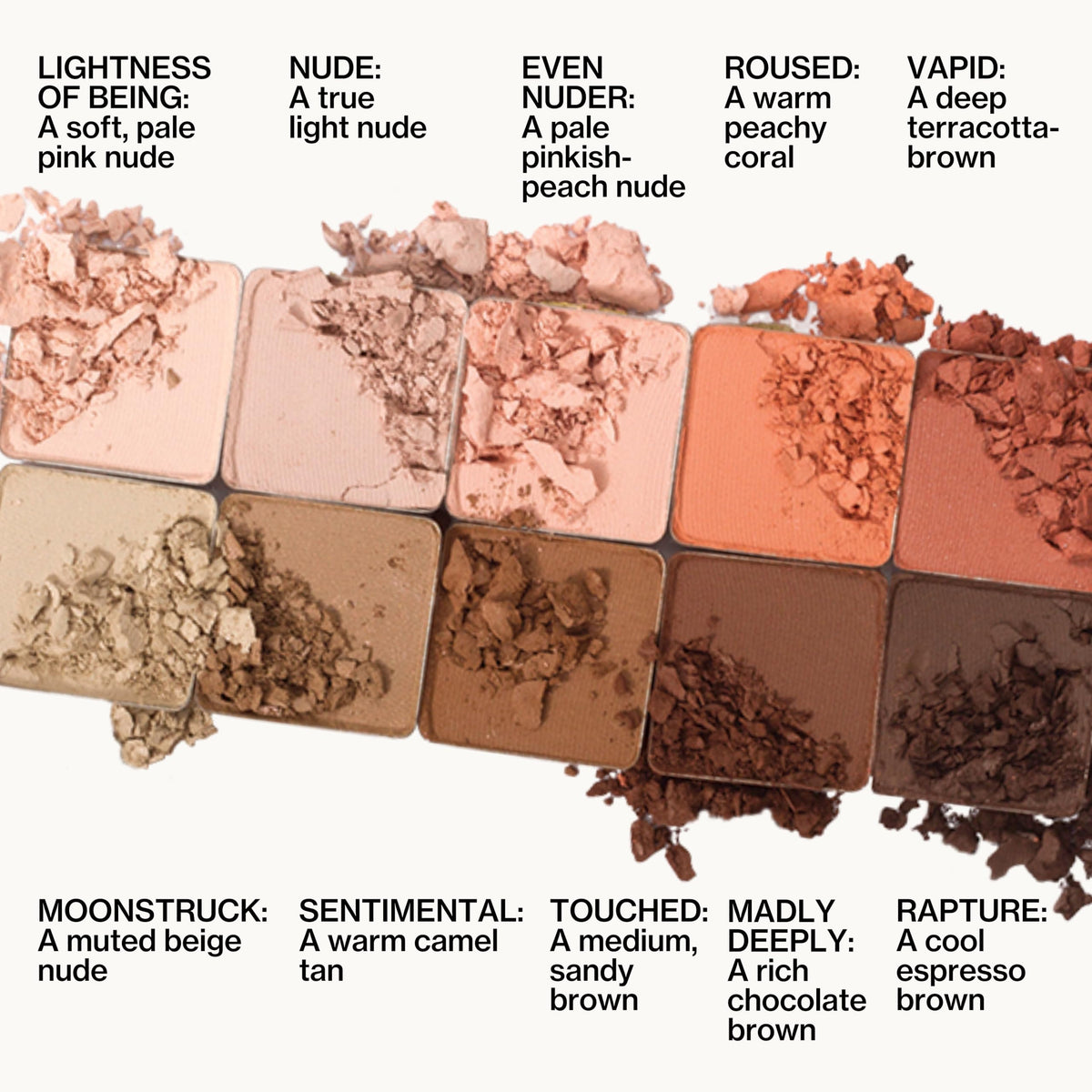 Pacifica Pink Nudes Mineral Eyeshadow Palette, 10 Neutral Shades, For Natural or Smoky Eye Look, Naked Eye Makeup, Longwearing & Blendable, Vegan,