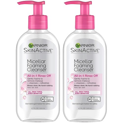 Garnier SkinActive Micellar Foaming Face Wash, 6.7 Fluid Ounce (Pack of 2) Beauty & Personal Care Garnier