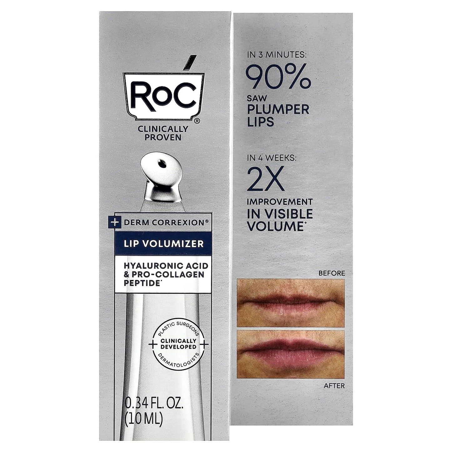 RoC DERM CORREXION Lip Volumizer - Non-Invasive Topical Lip Treatment For Plumping, Anti-Aging, Nourishing, Moisturizing Beauty and Personal Care Roc