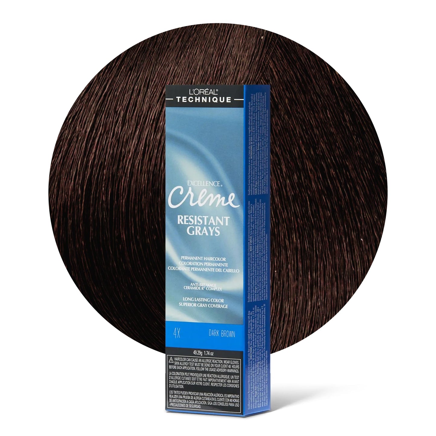 L'OREAL TECHNIQUE Excellence Crème Resistant Grays Permanent Hair Color - Max Coverage on Resistant Grays, Rich Crème No-Drip Formula & Patented Gray Beauty & Personal Care L'OREAL TECHNIQUE