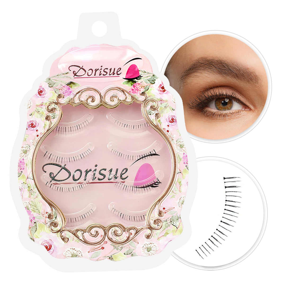 Dorisue Bottom False Eyelashes - Natural Lower Lashes 4-5mm for Under Eye Enhancement, Professional Makeup Artist Choice, 4 Pairs (E1) Beauty & Personal Care Dorisue