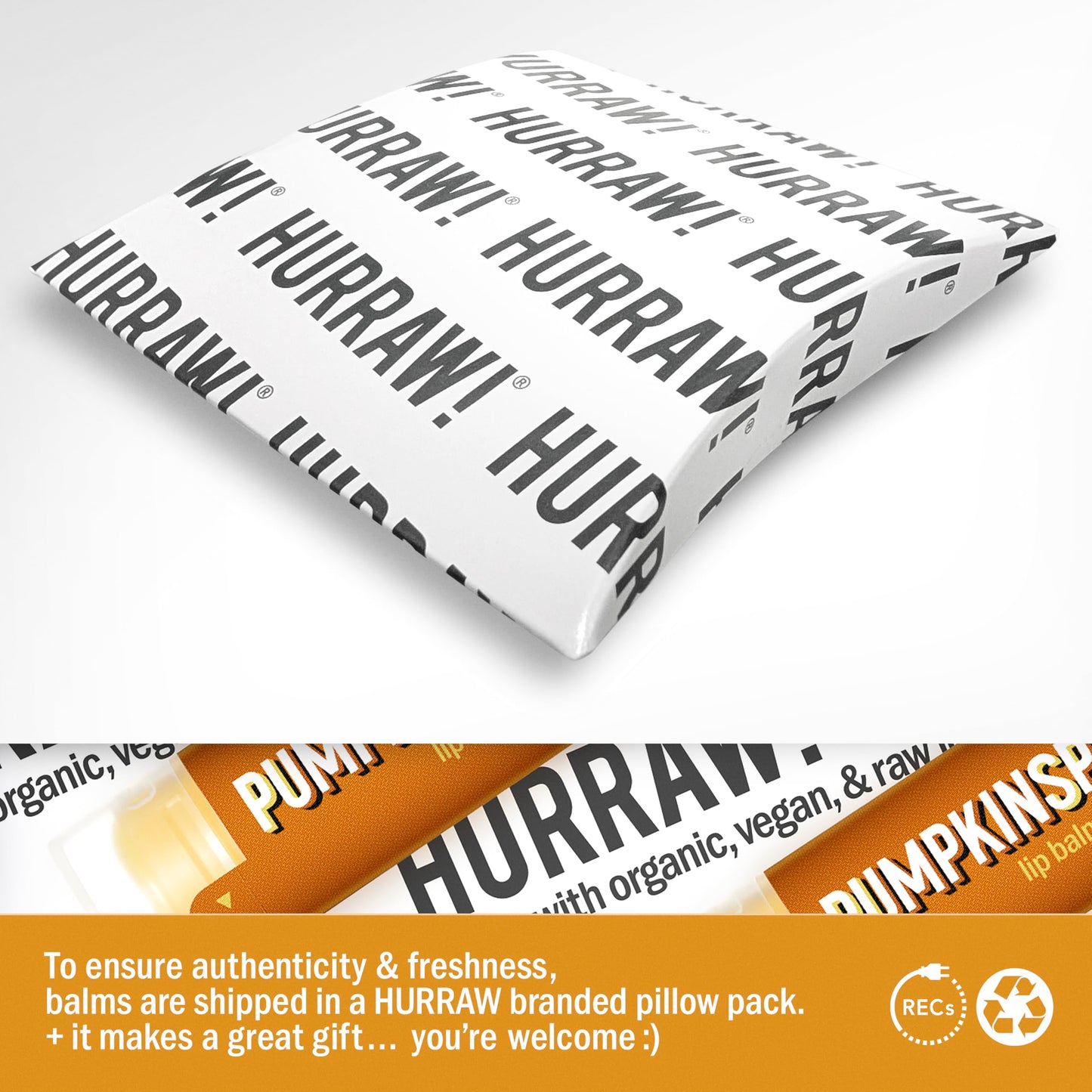 Hurraw! Pumpkin Spice Lip Balm: Organic, Certified Vegan, Cruelty and Gluten Free. Non-GMO, 100% Natural Ingredients. Bee, Shea, Soy and Palm Free. Beauty & Personal Care HURRAW!