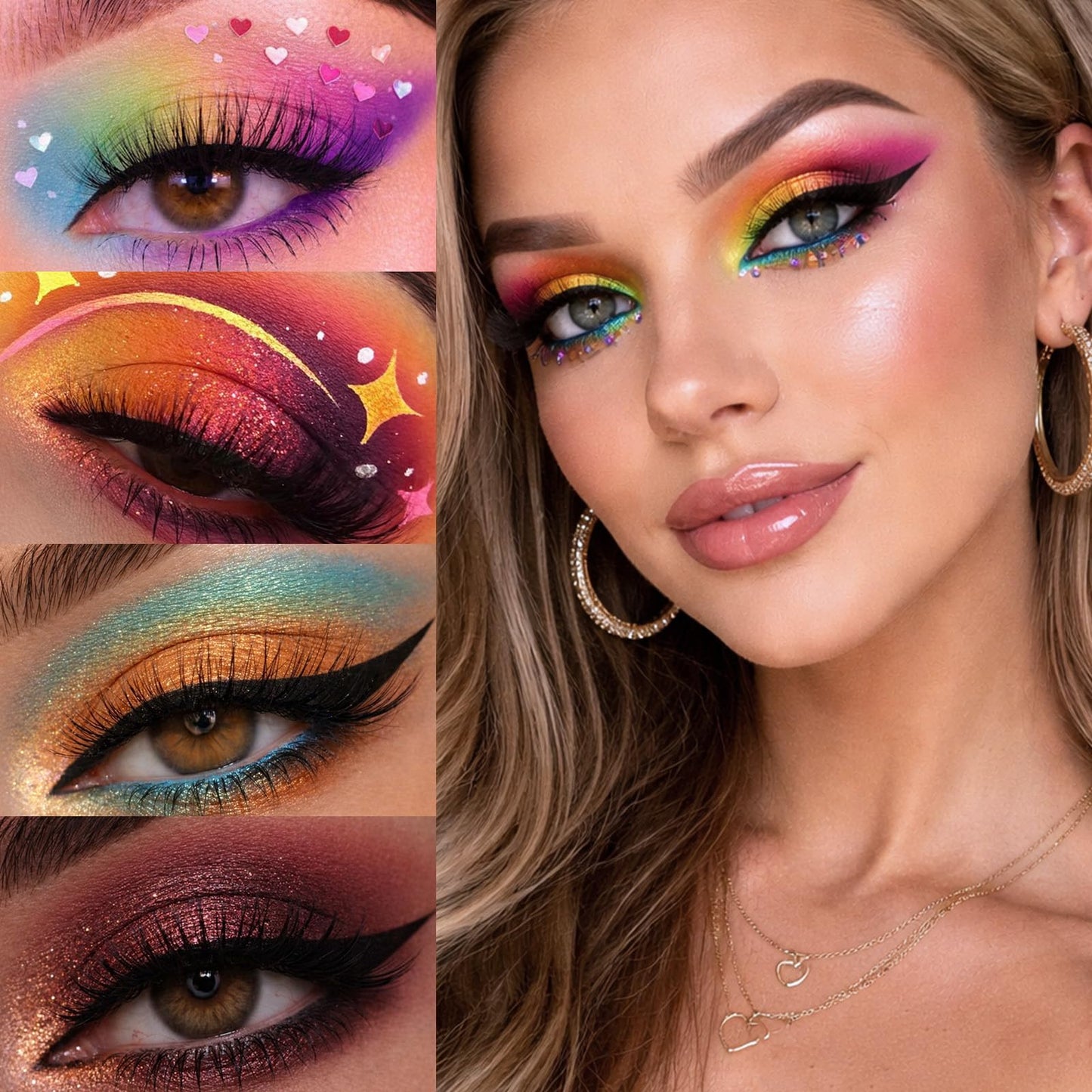 CHARMCODE 40 Colors High Pigmented Shimmer Matte Eyeshadow Makeup Palette Full Spectrum Artist Glitter Metallic Waterproof Creamy Blendable Eye Shadow Beauty & Personal Care CHARMCODE