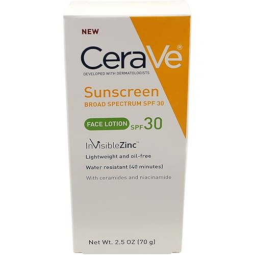 CeraVe Sunscreen Face Lotion SPF 30 2.5 oz with Zinc Oxide, Niacinamide and Ceramides for Broad Spectrum Sun Protection Beauty & Personal Care CeraVe