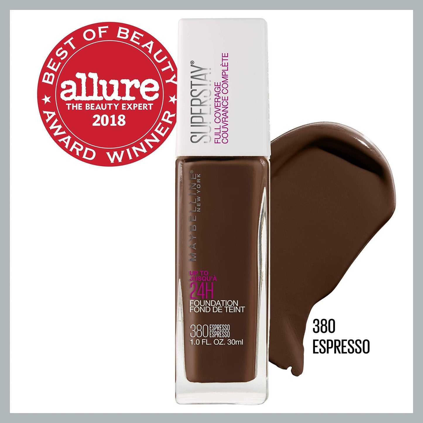 Maybelline New York Super Stay Full Coverage Liquid Foundation Makeup, Espresso, 1 Fl Oz Beauty & Personal Care MAYBELLINE