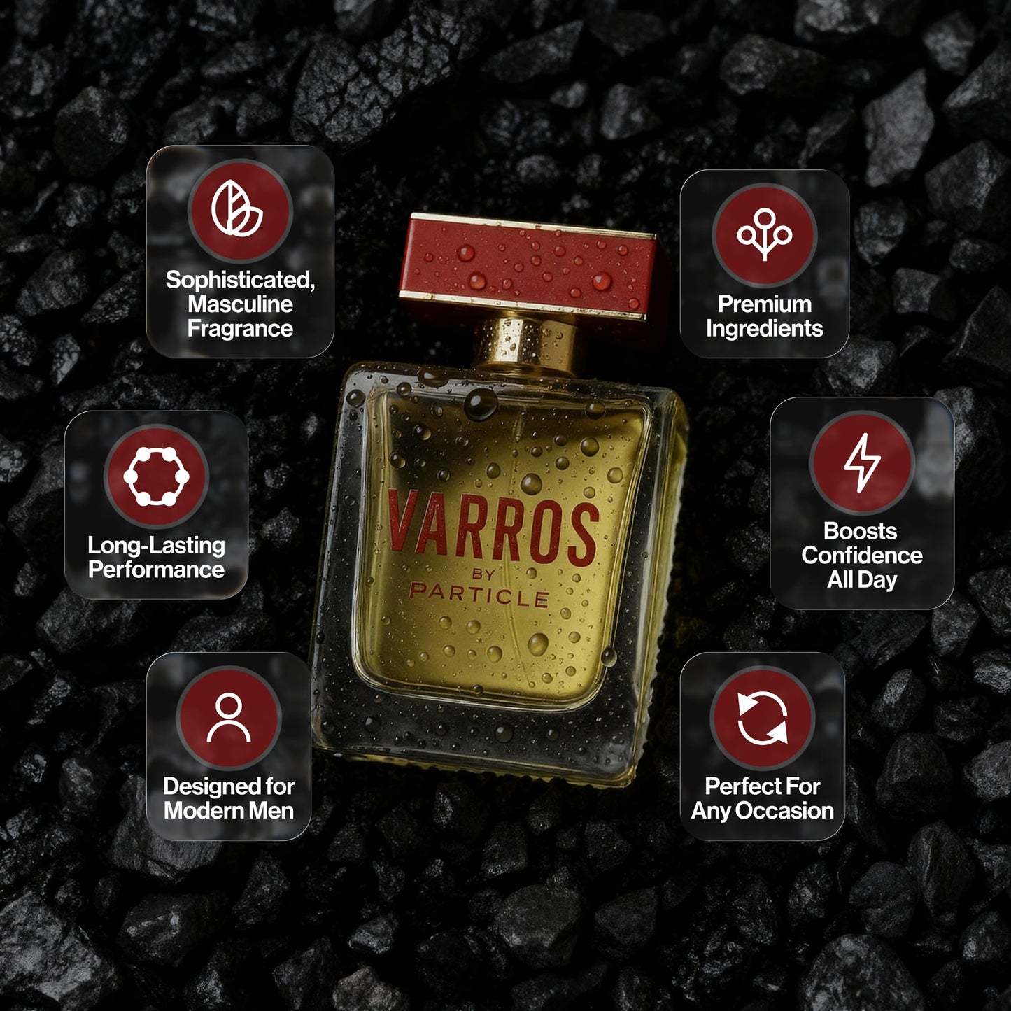 Particle Varros Cologne for Men 3.38 fl.oz Eau de Parfum Beauty & Personal Care Particle
