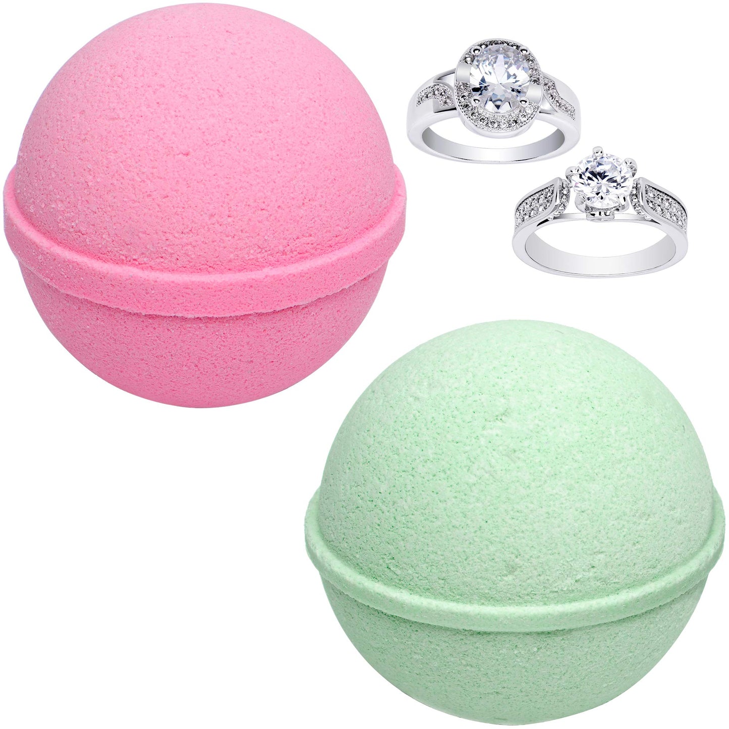 Mermaid Love Potion Bath Bombs Gift Set of 2 with Size 6 Ring Inside Each Made in USA Beauty & Personal Care Jackpot Candles