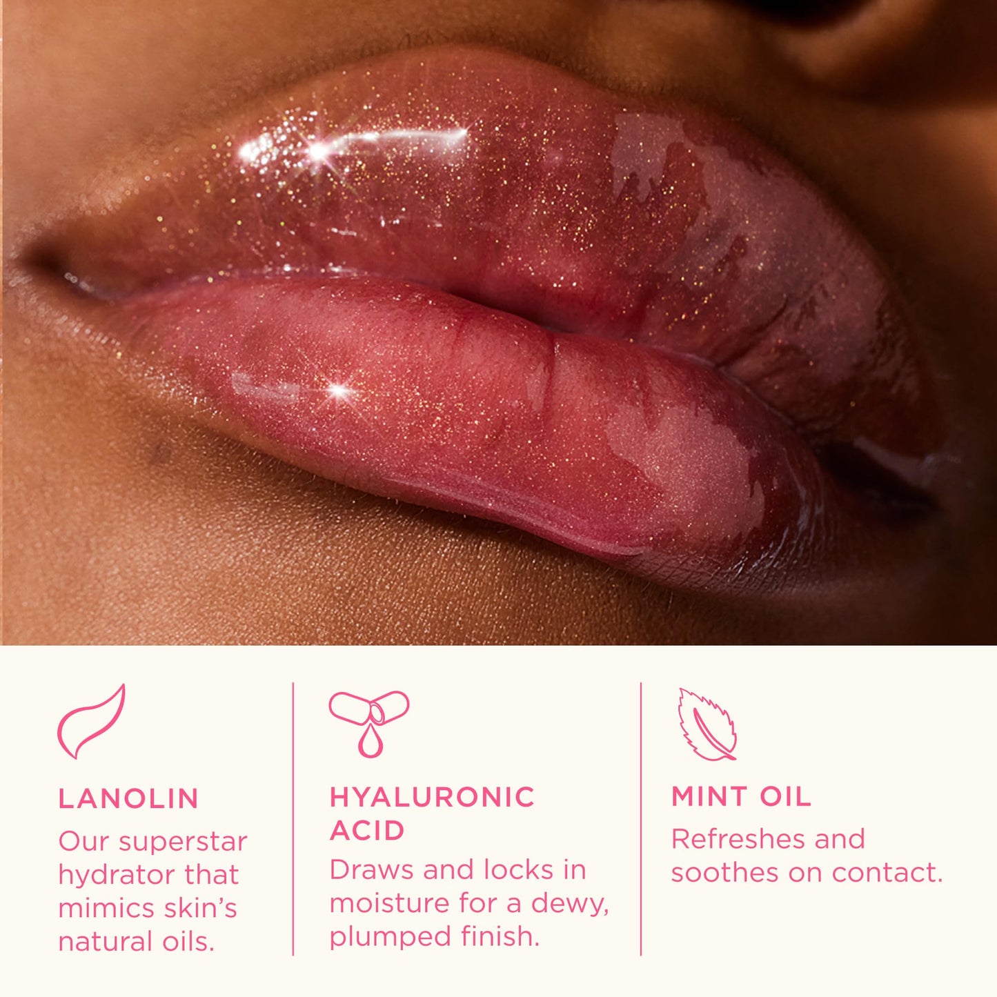 Lanolips Lanolin Lip Water Watermelon - Clear Gloss Serum - Hyaluronic Acid Lip Balm and Shimmer for a Hydrated Glow - Lanolin Oil Moisturizer Beauty and Personal Care Lanolips