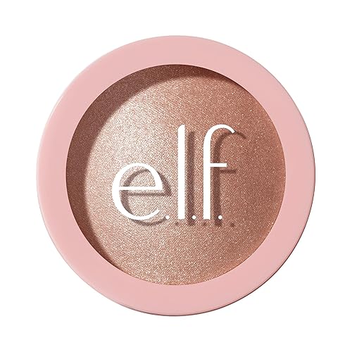 e.l.f. Halo Glow Silky Powder Highlighter, Long-Lasting Luminous Face Finish, Cake-Resistant With Micro-Shimmer, Vegan , Blush Money Beauty & Personal Care e.l.f.
