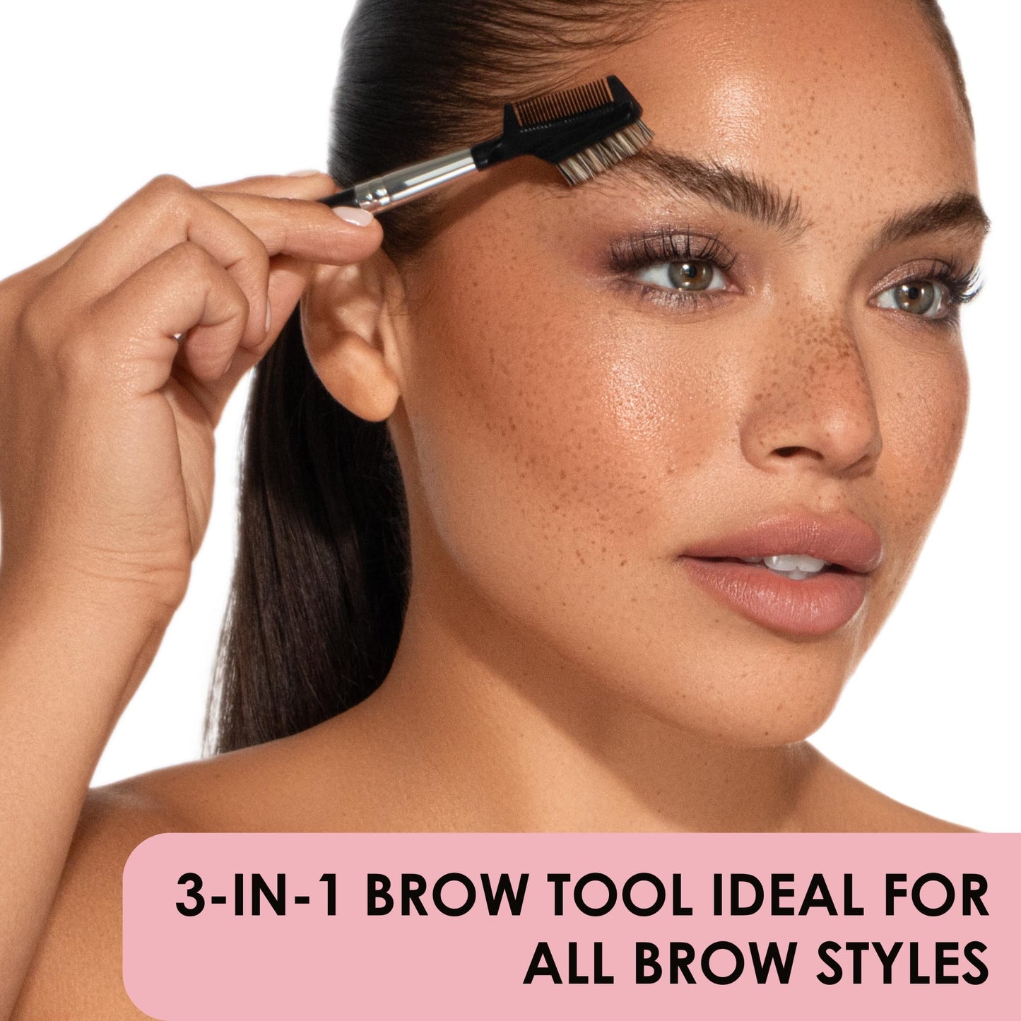 JAPONESQUE Brow & Lash Shaper with 3 Different Spoolie Brushes, for Separating Lashes, Eliminating Mascara Clumps, and Grooming and Shaping Brows Beauty & Personal Care JAPONESQUE