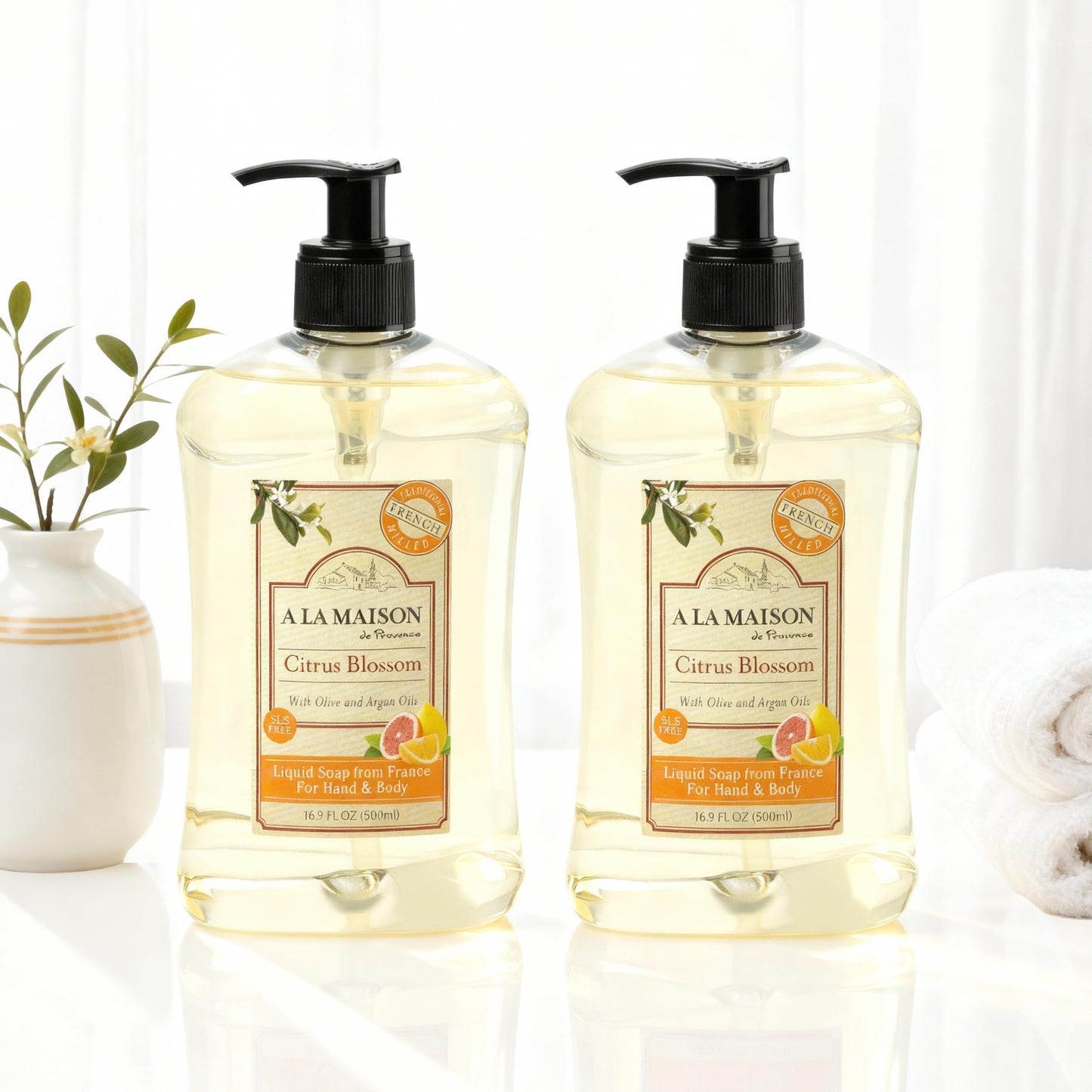 A LA MAISON French Liquid Hand Soap, Citrus Blossom - Natural Hand Wash Made with Essential Oils - Biodegradable, Plant-Based, Vegan, Cruelty-Free Beauty & Personal Care A LA MAISON