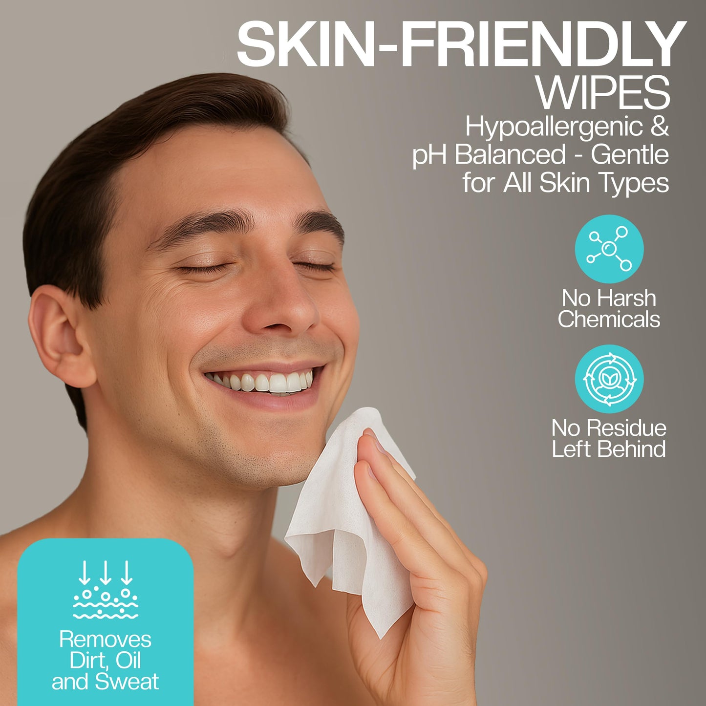 The Nobleman Men's Cooling Face + Body Cleansing Wipes, Eucalyptus - 30 Count Beauty & Personal Care The Nobleman