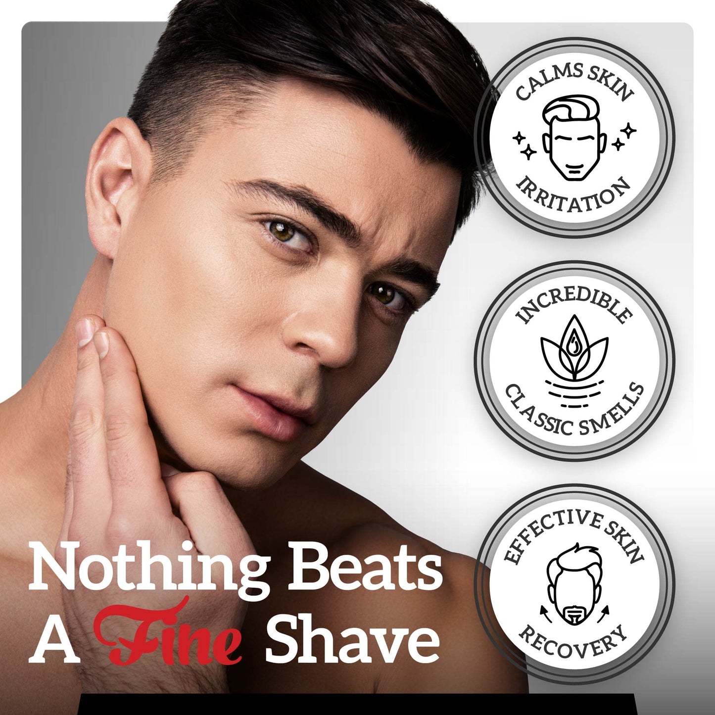 Fine Men's Aftershave - Bay Rum Fragrance, Soothing & Toning Post Shave Balm, Calms Razor Burn, Classic Barbershop Feel, Alcohol-Based Formula, Gentle Beauty and Personal Care Fine