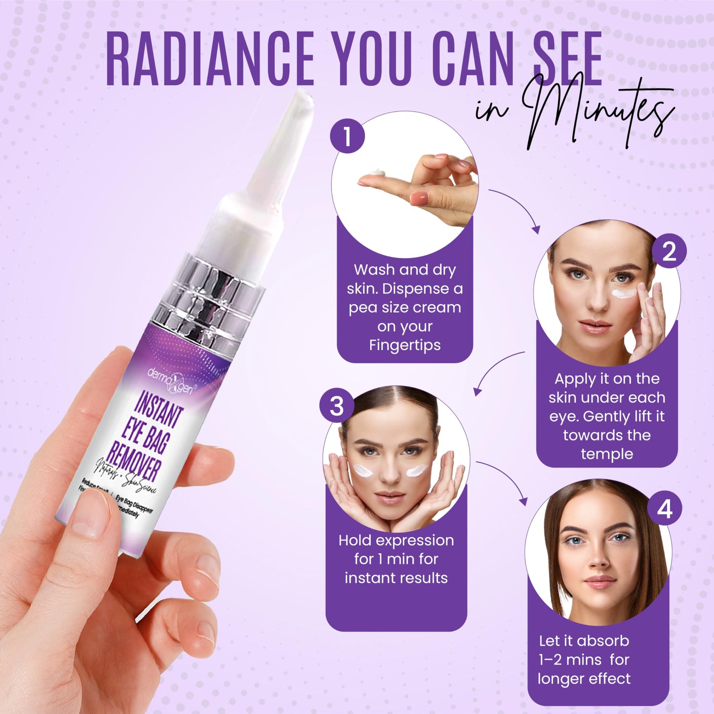Dermaxgen Instant Under Eye Bag Remover Cream - Dark Circles Under Eye Treatment Cream for Wrinkles & Puffiness - Advanced Anti-Aging Formula Beauty & Personal Care DERMAXGEN