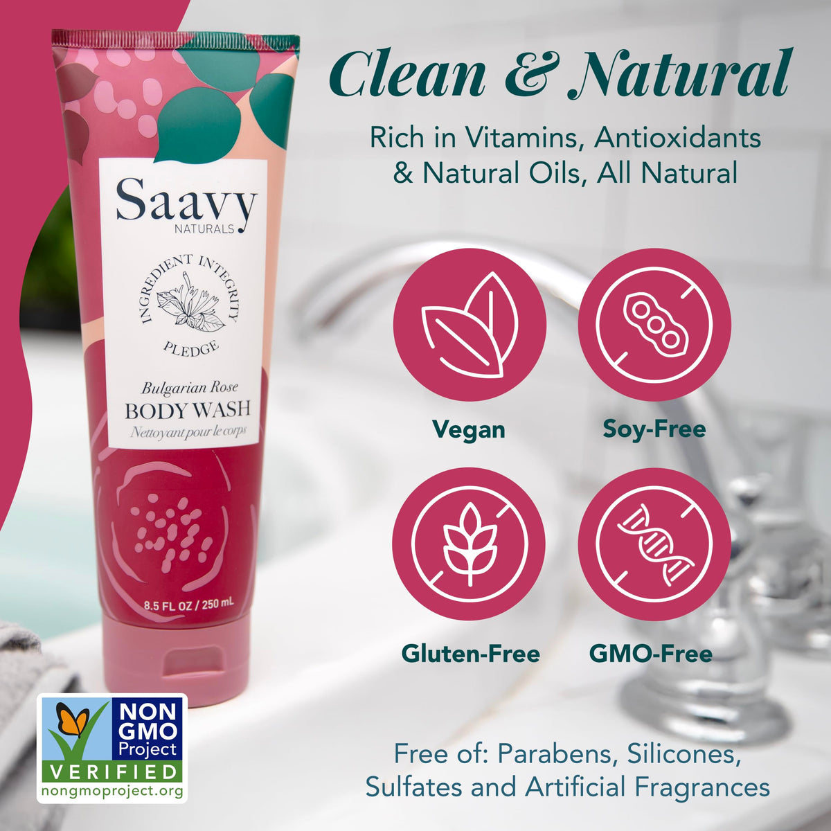 Saavy Naturals Deeply Hydrating Body Cream for Dry Skin - Nourishing Shea Butter, Plant-Based & Sustainably Sourced - Bulgarian Rose - 8.5 fl oz, 2 Beauty & Personal Care Saavy Naturals
