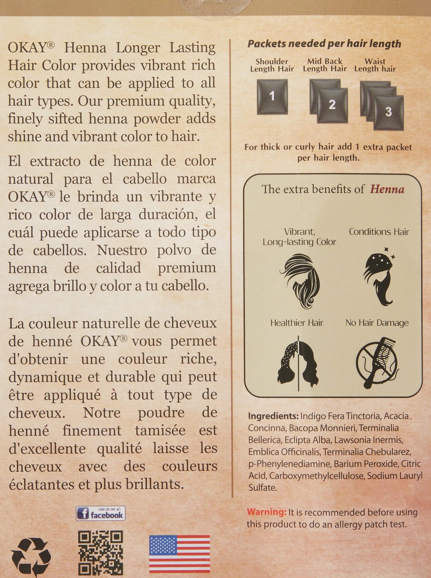 OKAY Pure Naturals Henna Hair Dye - Natural Black Henna Hair Dye with Indigo for Men and Women, Powder to Cover Gray Color, Beard Tint, Easy to Use Coloring - Black, 2 oz (Pack of 1) Beauty & Personal Care Okay