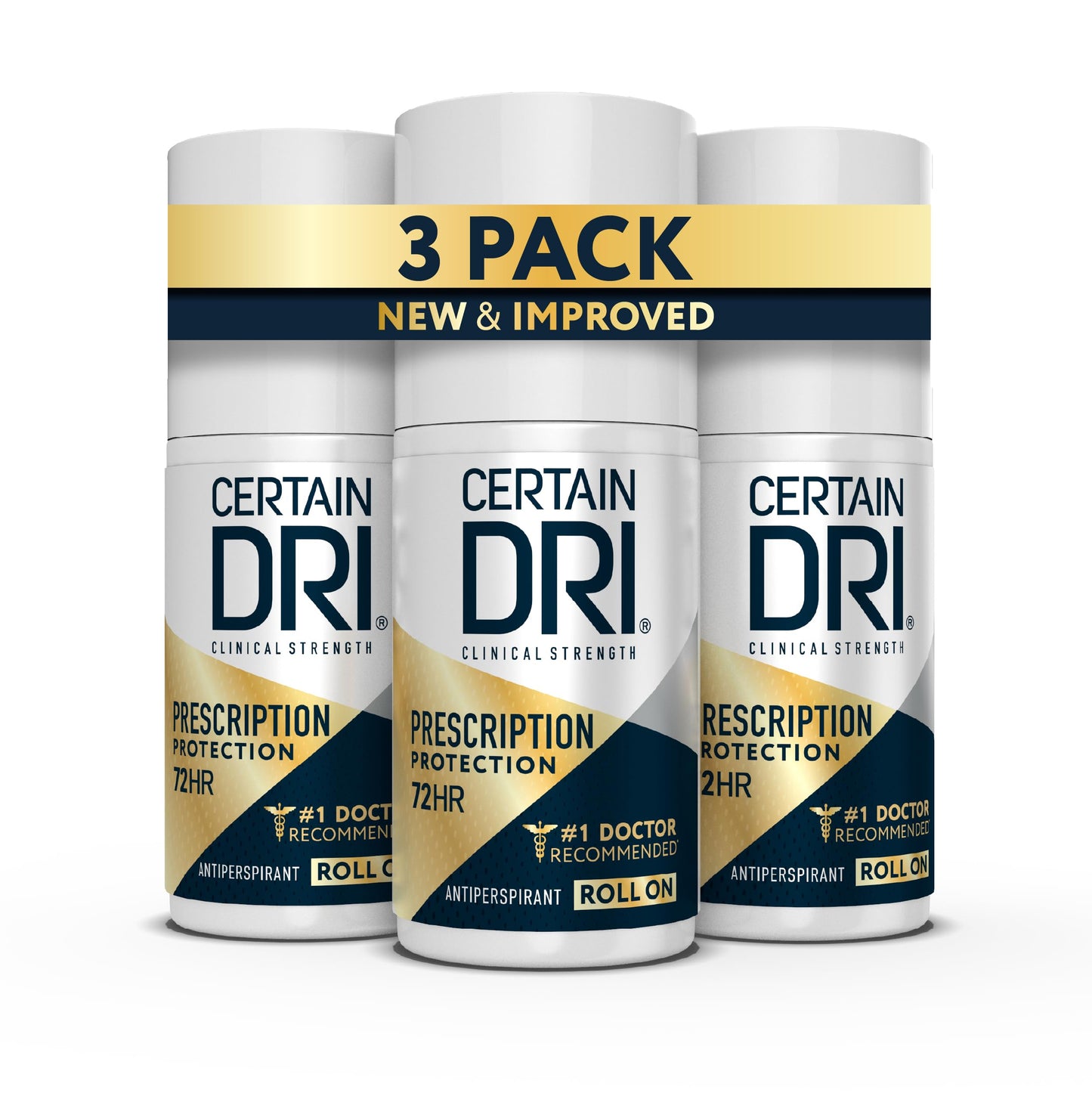 Certain Dri Prescription Strength Clinical Antiperspirant Roll-On - 72-Hour Sweat & Odor Protection for Excessive Sweating & Hyperhidrosis - 15% Beauty and Personal Care Certain Dri