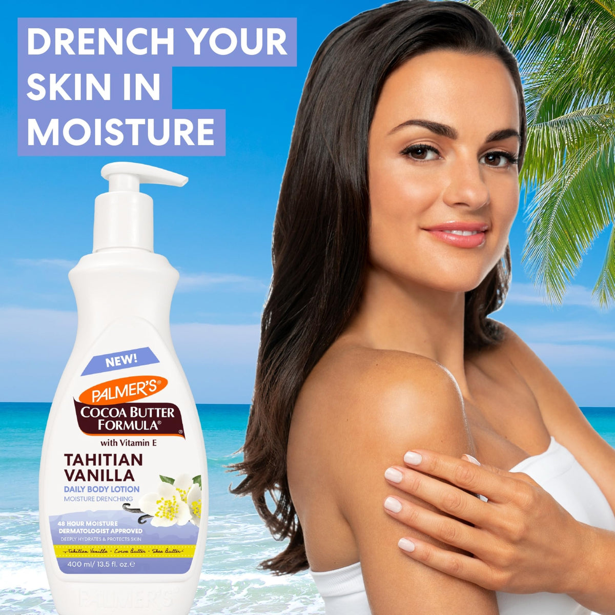 Palmer's Cocoa Butter Formula Tahitian Vanilla Body Lotion, 13.5 Oz, Daily Moisturizing Lotion for Dry Skin with Shea Butter & Vitamin E, Hydrates Beauty & Personal Care Palmer's