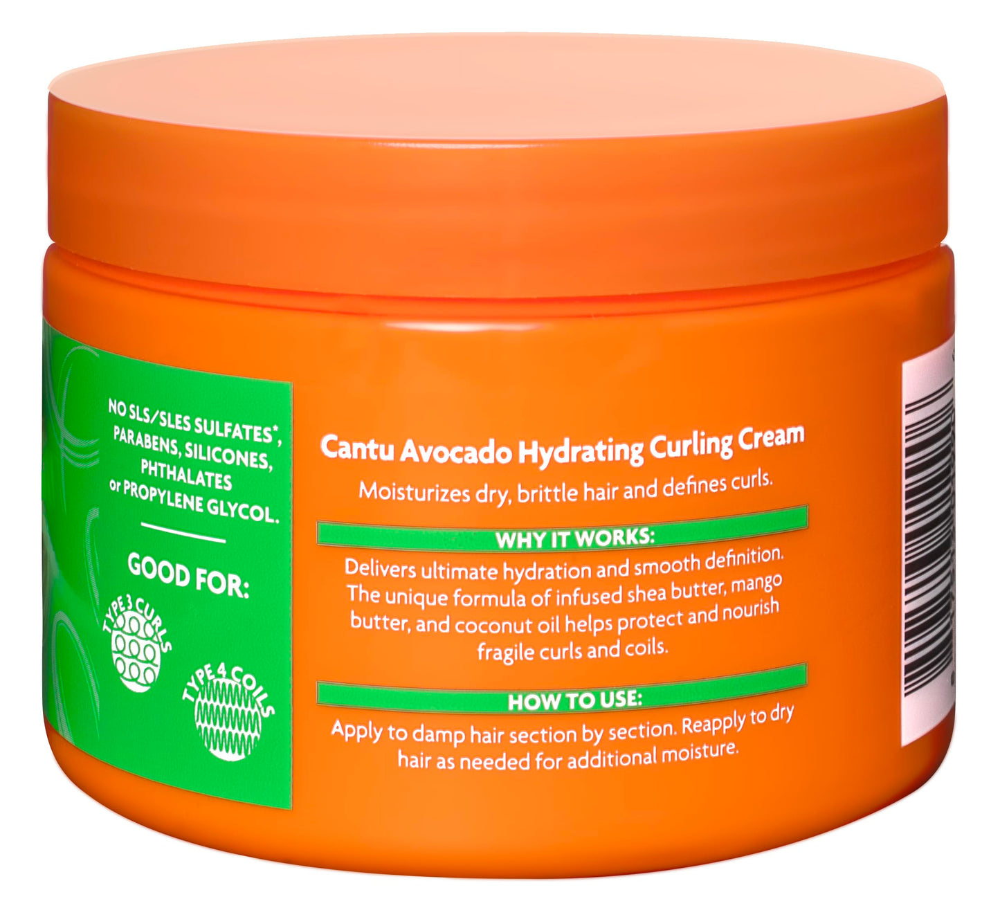Cantu Avocado Silicone-free Hydrating Curling Hair Styling Cream with Shea Butter, 12 Ounce Beauty & Personal Care Cantu