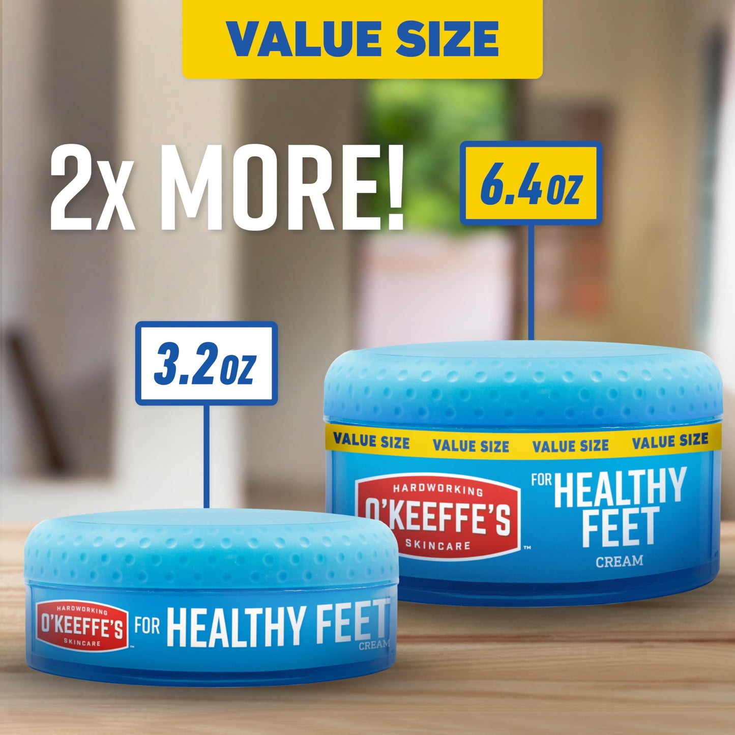 O'Keeffe's for Healthy Feet Foot Cream - 6.4 oz Jar (2 Pack) - Guaranteed Relief for Extremely Cracked, Dry Feet, Repairing Skincare, Instantly Boosts Beauty & Personal Care O'Keeffe's