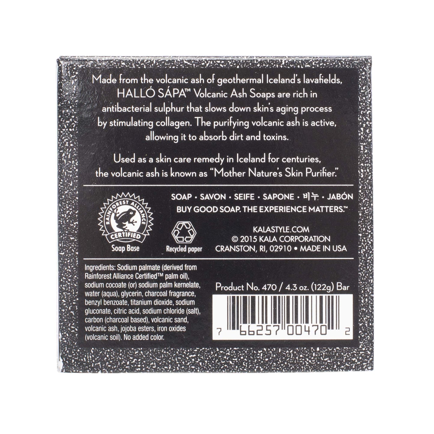 Hallo Sapa - Hello Soap Volcanic Ash Bar Soap 4.3oz by Hallo Sapa Beauty & Personal Care HALLÓ SÁPA