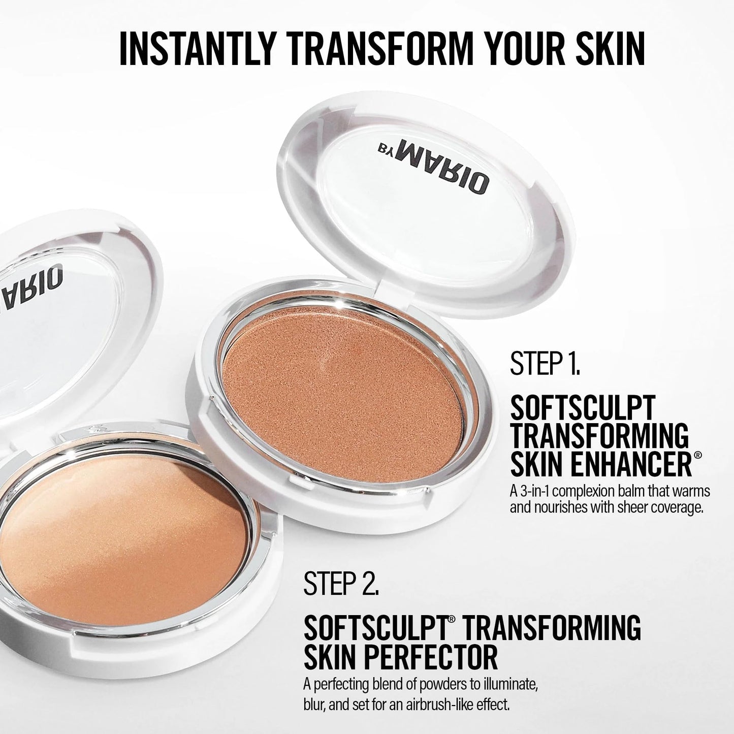 MAKEUP BY MARIO SoftSculpt Transforming Skin Enhancer in Medium Shade 3-in-1 Cream Bronzer Balm, Light to Med Coverage, Dewy Finish, Non-Comedogenic Beauty & Personal Care BY MARIO