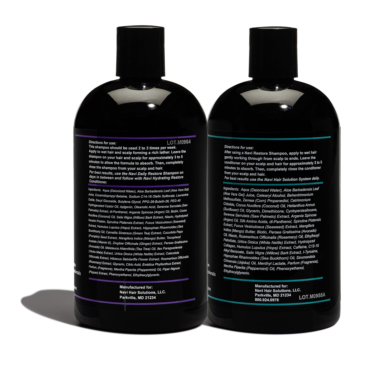 Navi Professional Hair Growth Shampoo and Conditioner Set, DHT Blocker for Thinning Hair and Hair Loss, Sulfate Free and Safe for Color Treated Hair Beauty & Personal Care Navi Hair Solutions