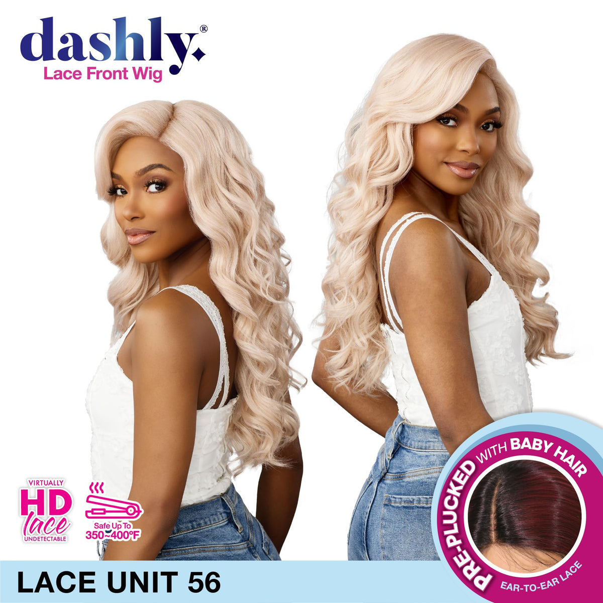 Sensationnel Dashly Lace Front Wig-Unit 56, 1 JETBLACK