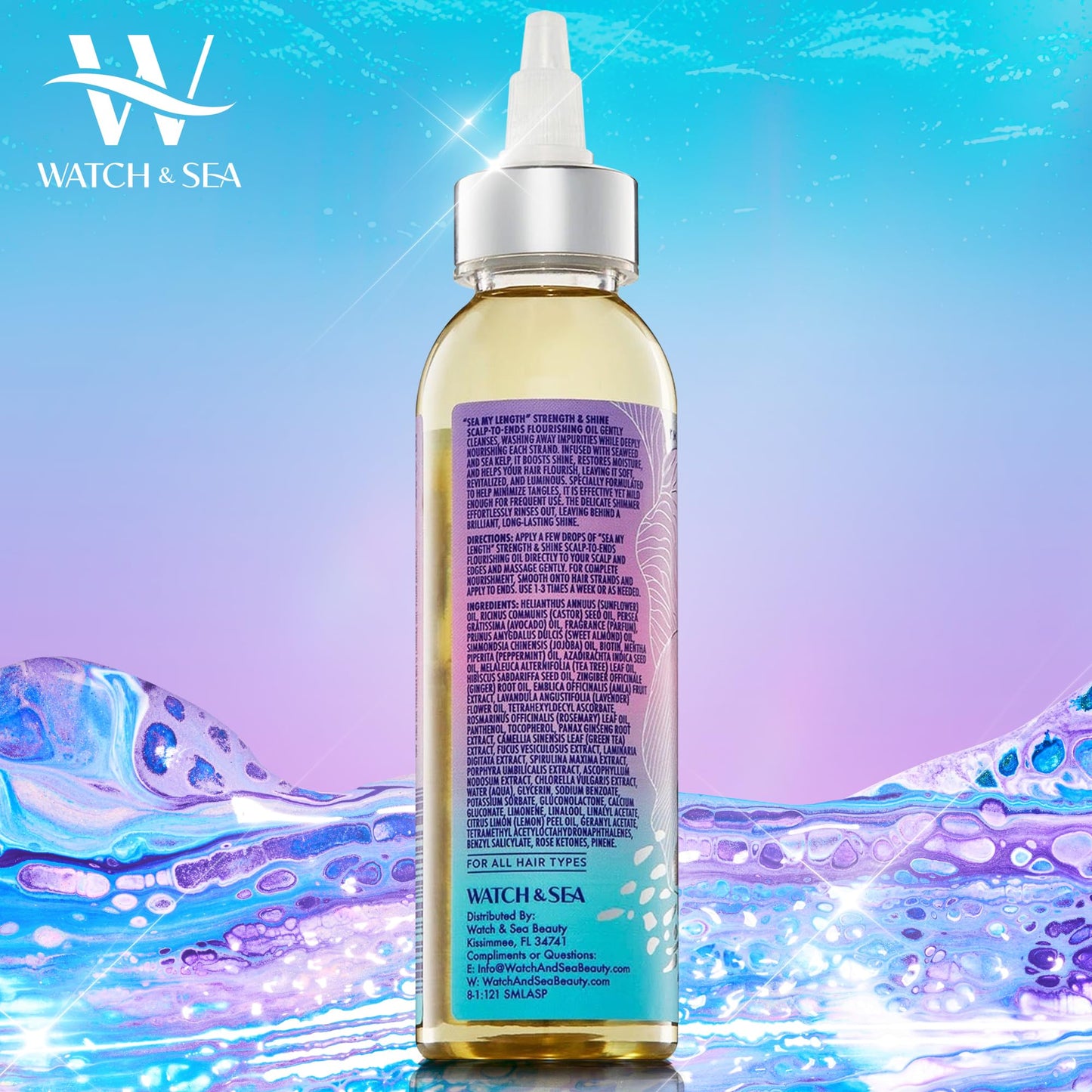 Watch & Sea Strength & Shine Scalp-to-End Flourishing Hair Oil - Strengthening Hair and Scalp Oil with Seaweed and Sea Kelp - Great for Daily Use Beauty & Personal Care WATCH & SEA BEAUTY