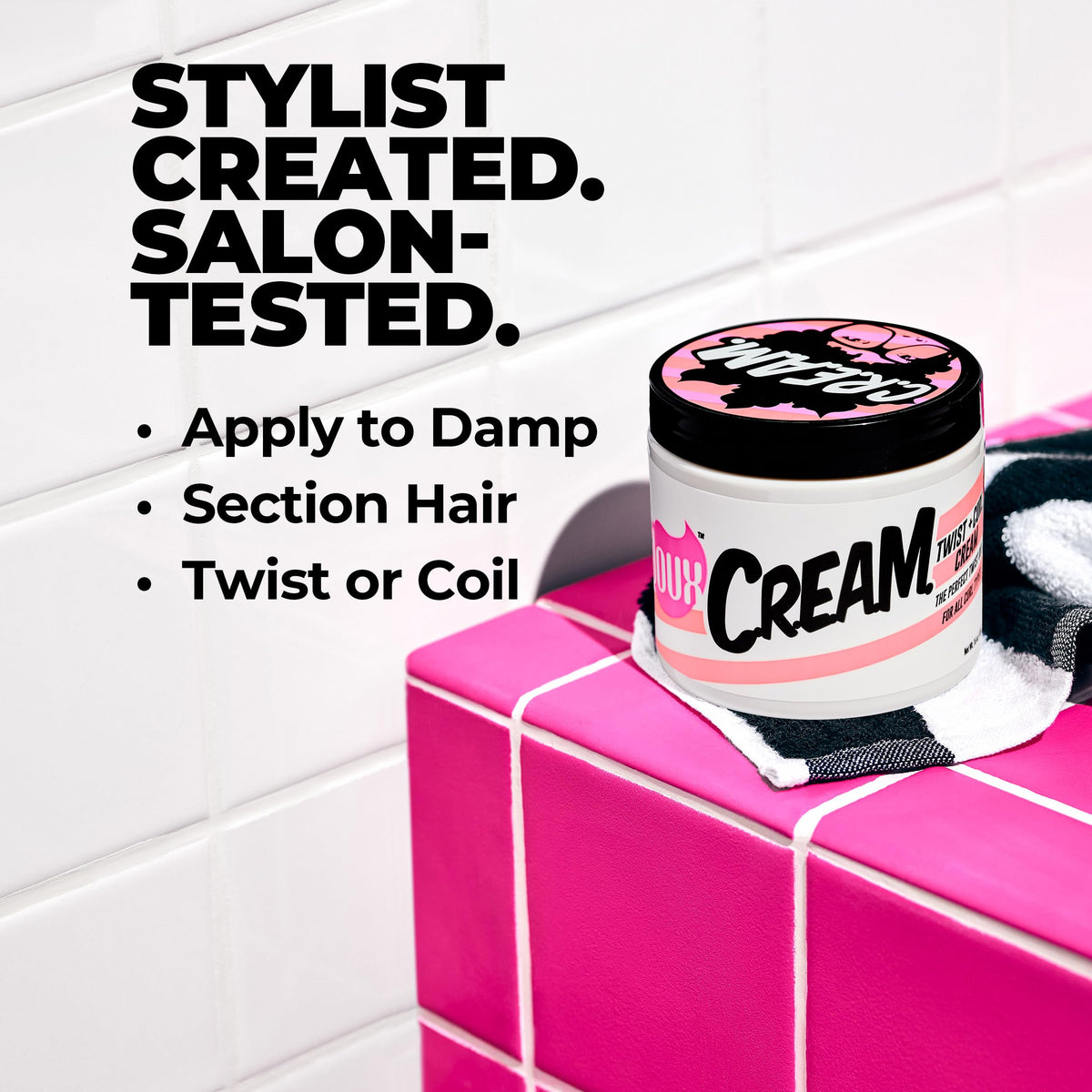 The Doux C.R.E.A.M. Twist & Curl Cream - Curl Defining Cream with Coconut & Avocado Oils for Curly Hair - Frizz Control & Long-Lasting Moisture Beauty & Personal Care The Doux