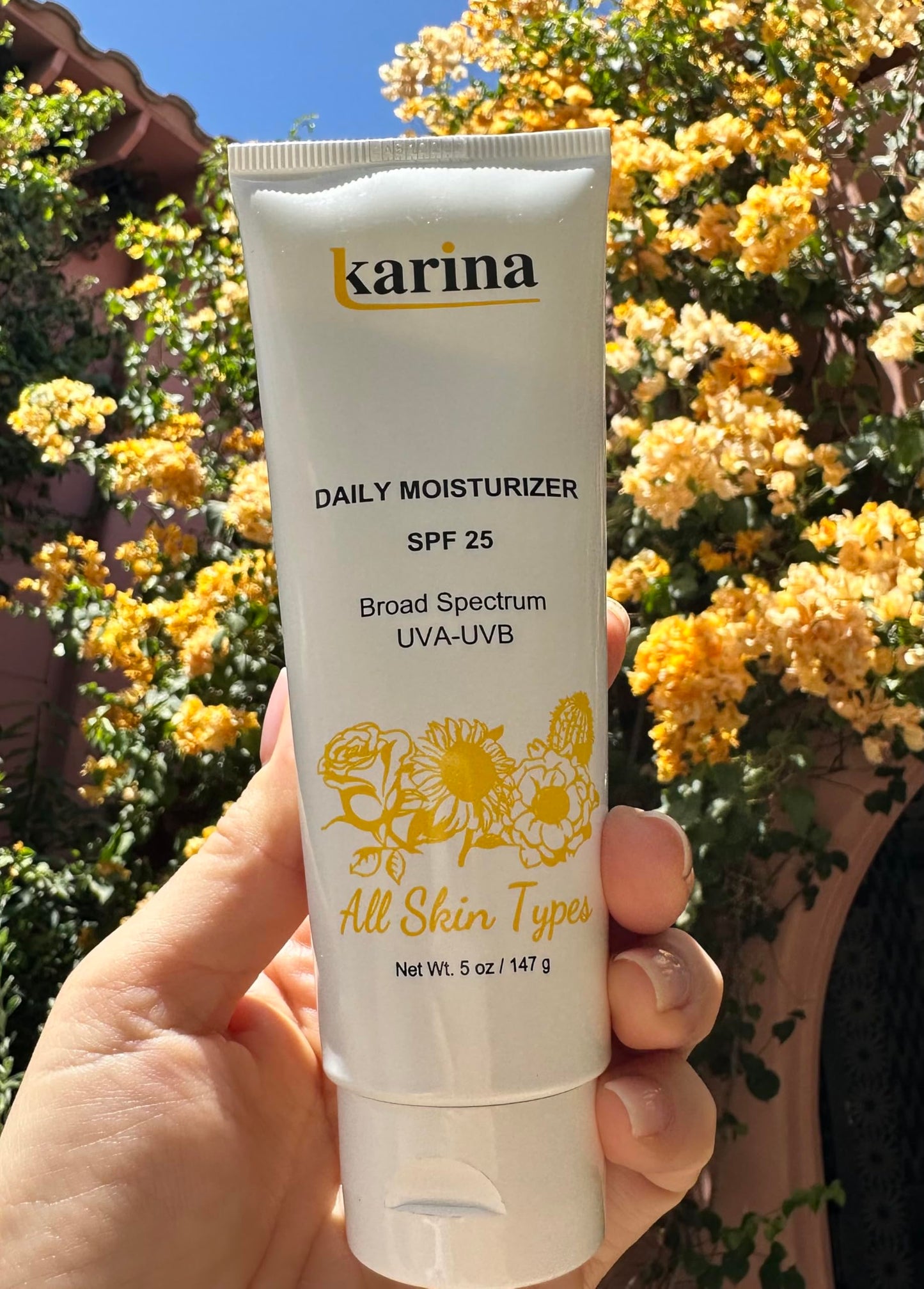 Karina Daily Moisturizer SPF 25, 5 fl oz (147 ml) - Broad Spectrum UVA/UVB, Peptides & Antioxidants, All Skin Types Beauty & Personal Care Karina