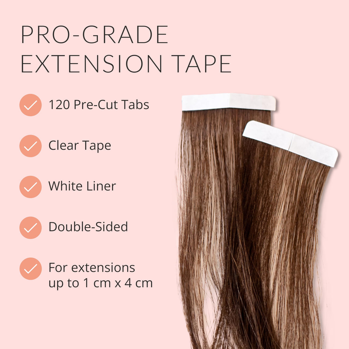 Beautify No-Shine Hair Extension Tape Tabs, Double Sided Replacement Tape for Tape in Hair Extensions Human Hair, Shine-Free Strong Hold Extension