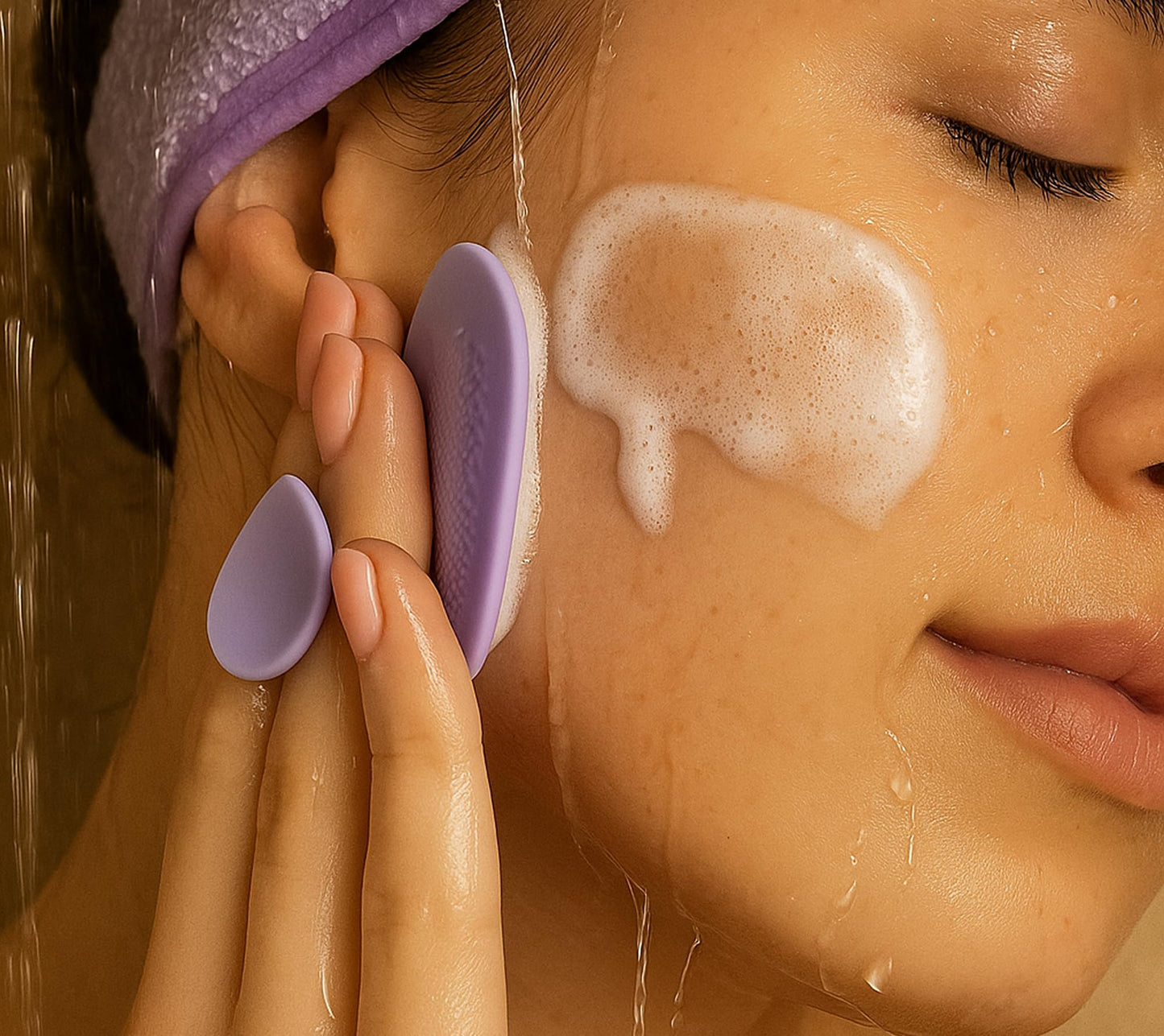 Plum Beauty Silicone Face Scrubber & Facial Cleansing Brush for Clear Skin Beauty and Personal Care Plum Beauty