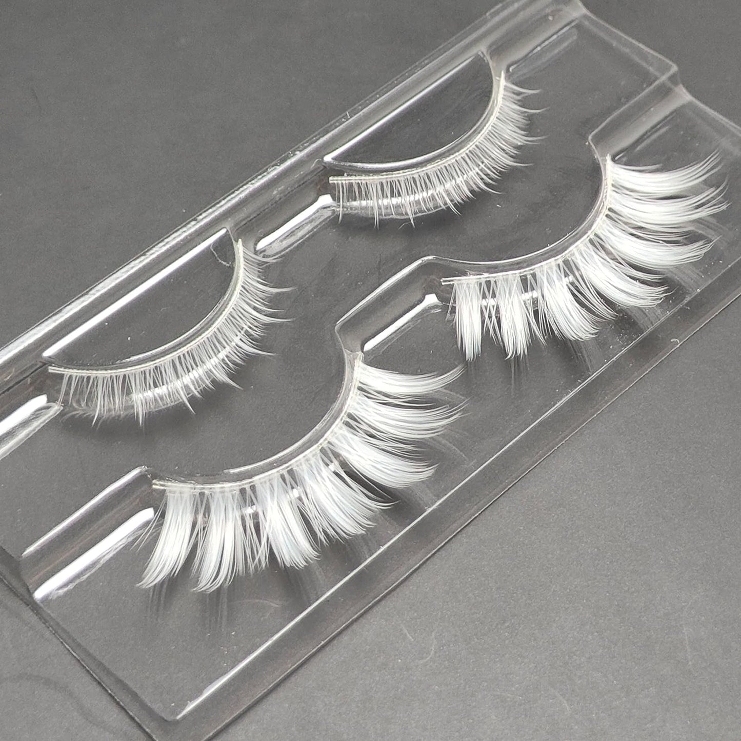 Luwigs White False Eyelashes Cosplay Halloween White Lashes Extension Tools Reusable Natural Looking Anime Makeup Masquerade Party Beauty & Personal Care Luwigs