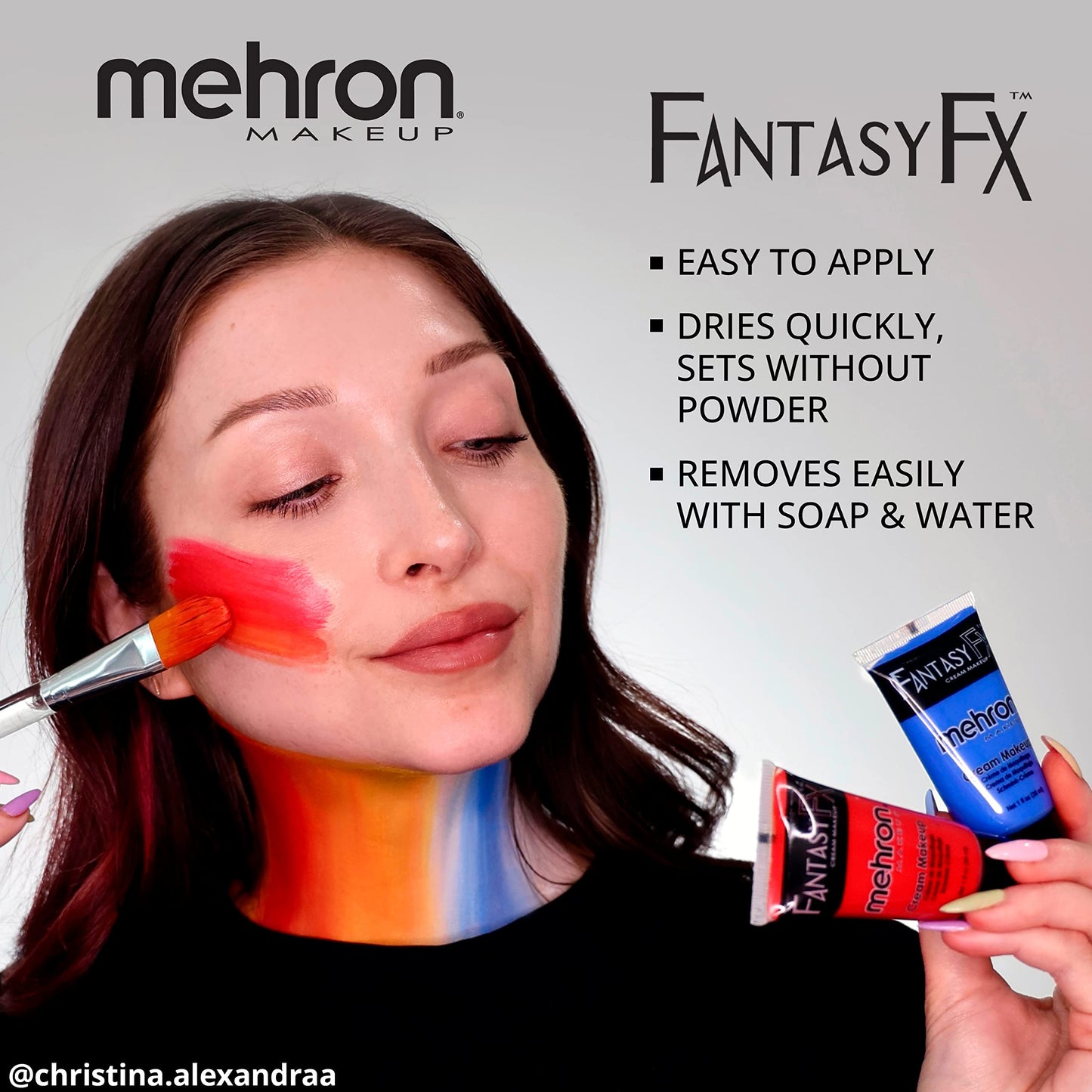 Mehron Makeup Fantasy FX Cream Makeup | Water Based | Halloween | Ogre Green Face & Body Paint For Adults 1 fl oz (30ml) (OGRE GREEN) | Made in the Beauty & Personal Care Mehron