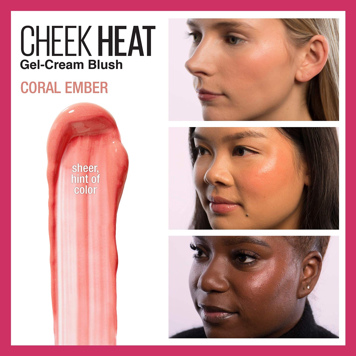 Maybelline New York Cheek Heat Gel-Cream Blush Makeup, Lightweight, Breathable Feel, Sheer Flush Of Color, Natural-Looking, Dewy Finish, Oil-Free Beauty & Personal Care MAYBELLINE