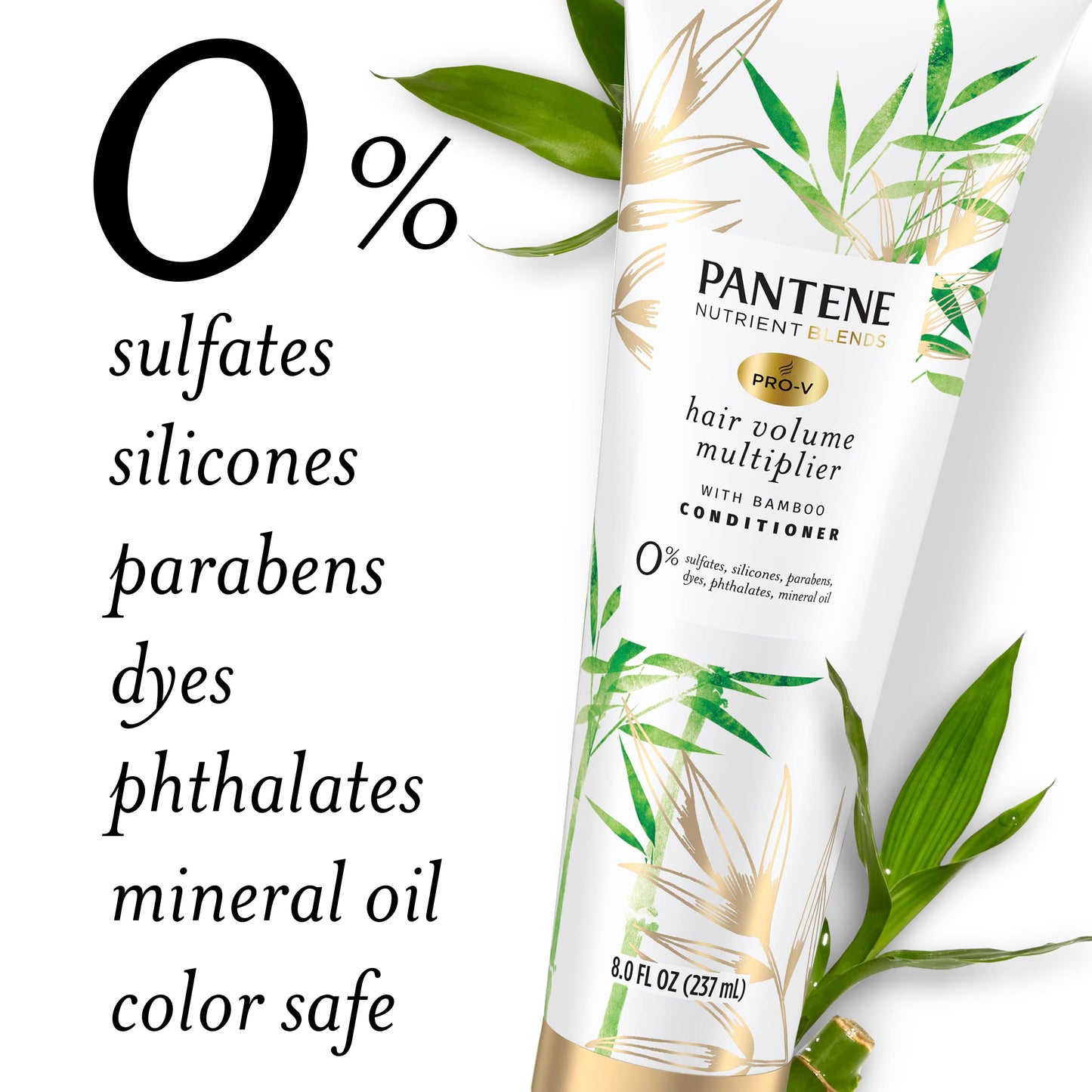 Pantene Sulfate Free Shampoo and Conditioner Set, Volumizing Shampoo and Conditioner for Fine or Flat hair with Bamboo, Safe for Color Treated Hair Beauty & Personal Care Pantene
