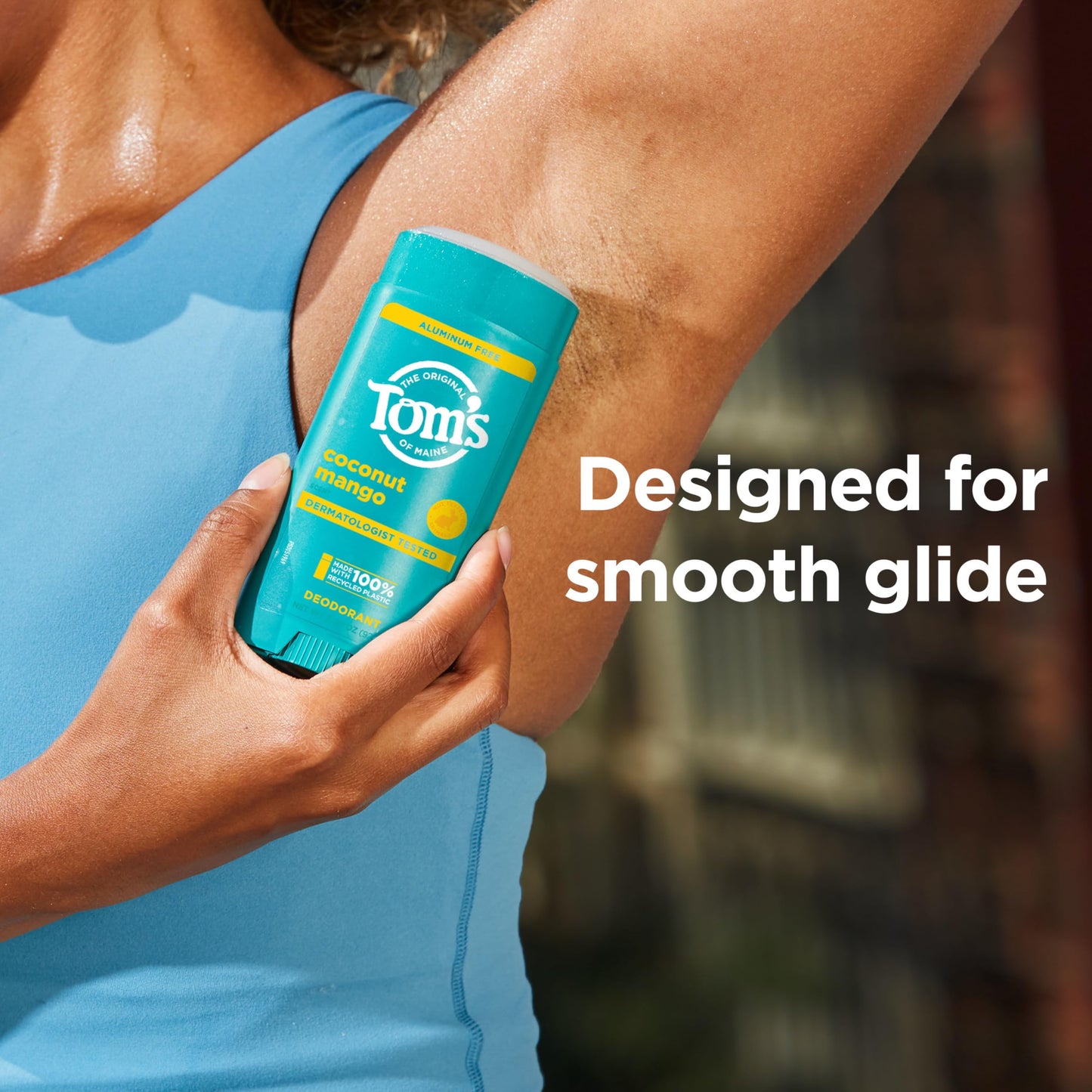 Tom’s of Maine Coconut Mango Aluminum Free Natural Deodorant For Women & Men - Goes on Clear - Odor & Wetness Protection - Naturally Derived Beauty and Personal Care Tom's of Maine