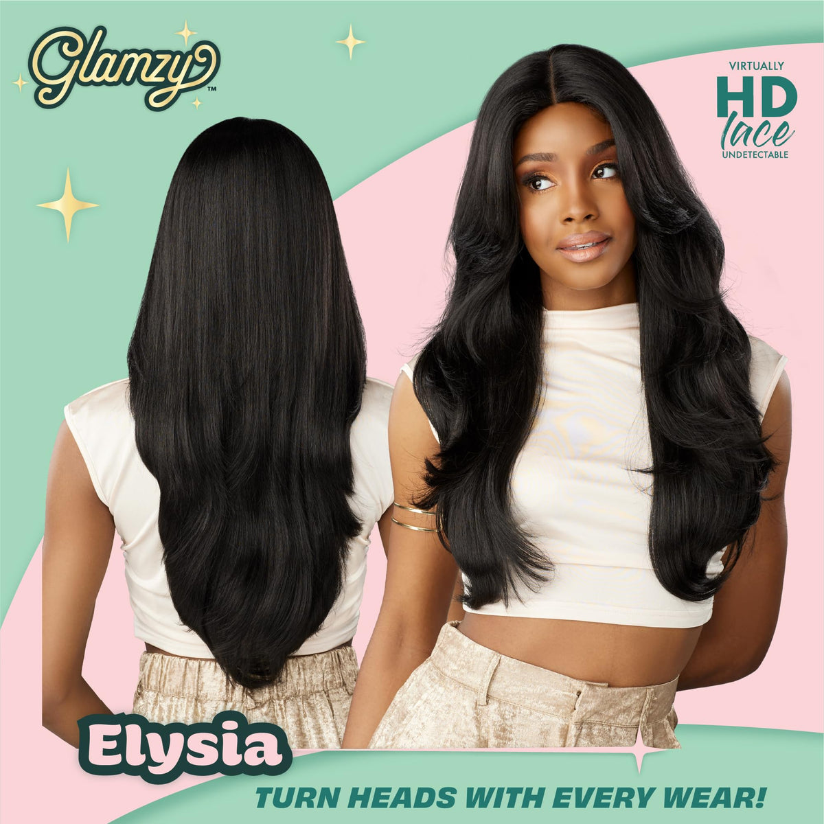 Sensationnel Glamzy Lace Part Wig-Elysia, BALAYAGEPLATINUM