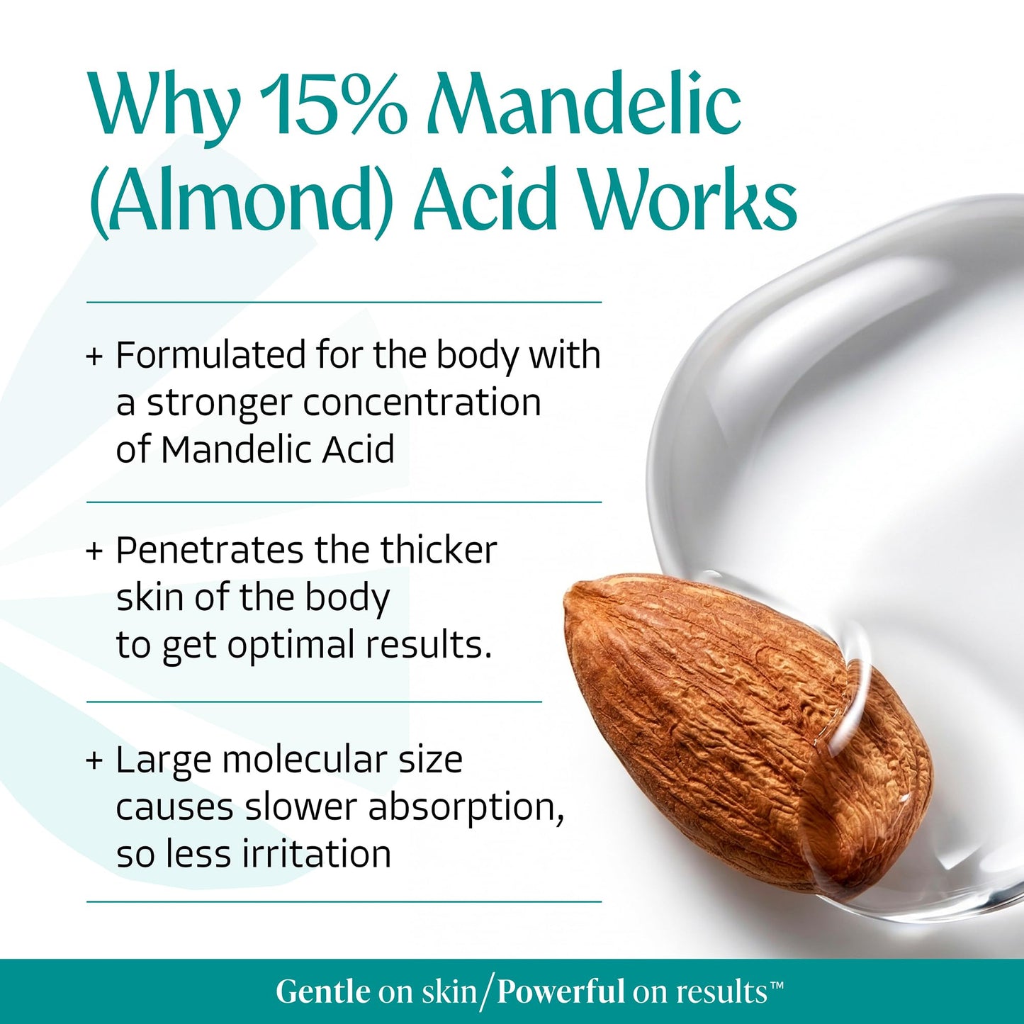 Almond Clear Mandelic Acid Level 2 Serum - Extra Strength Treatment for Body Acne, Folliculitis, and Ingrown Hairs - Buttocks Clearing Dark Spot Beauty and Personal Care Almond Clear