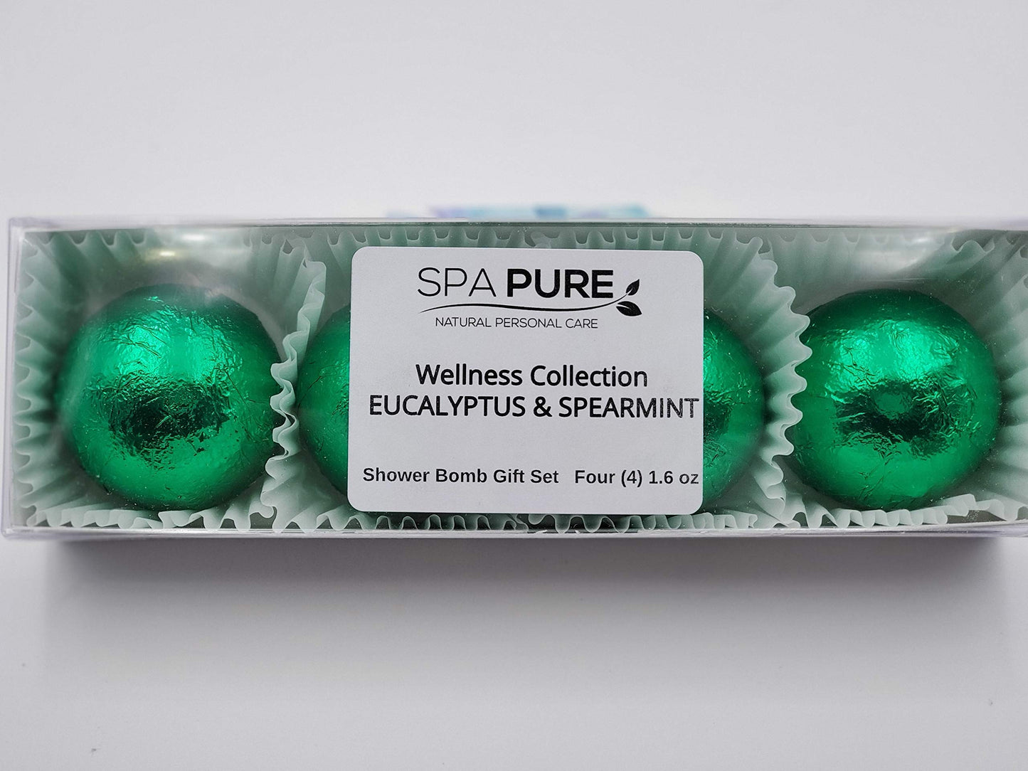 SPAPURE Wellness Collection Eucalyptus Spearmint - (4-Pack) Aromatherapy Fizzing Shower Bombs by Spa Pure Beauty & Personal Care Spa Pure