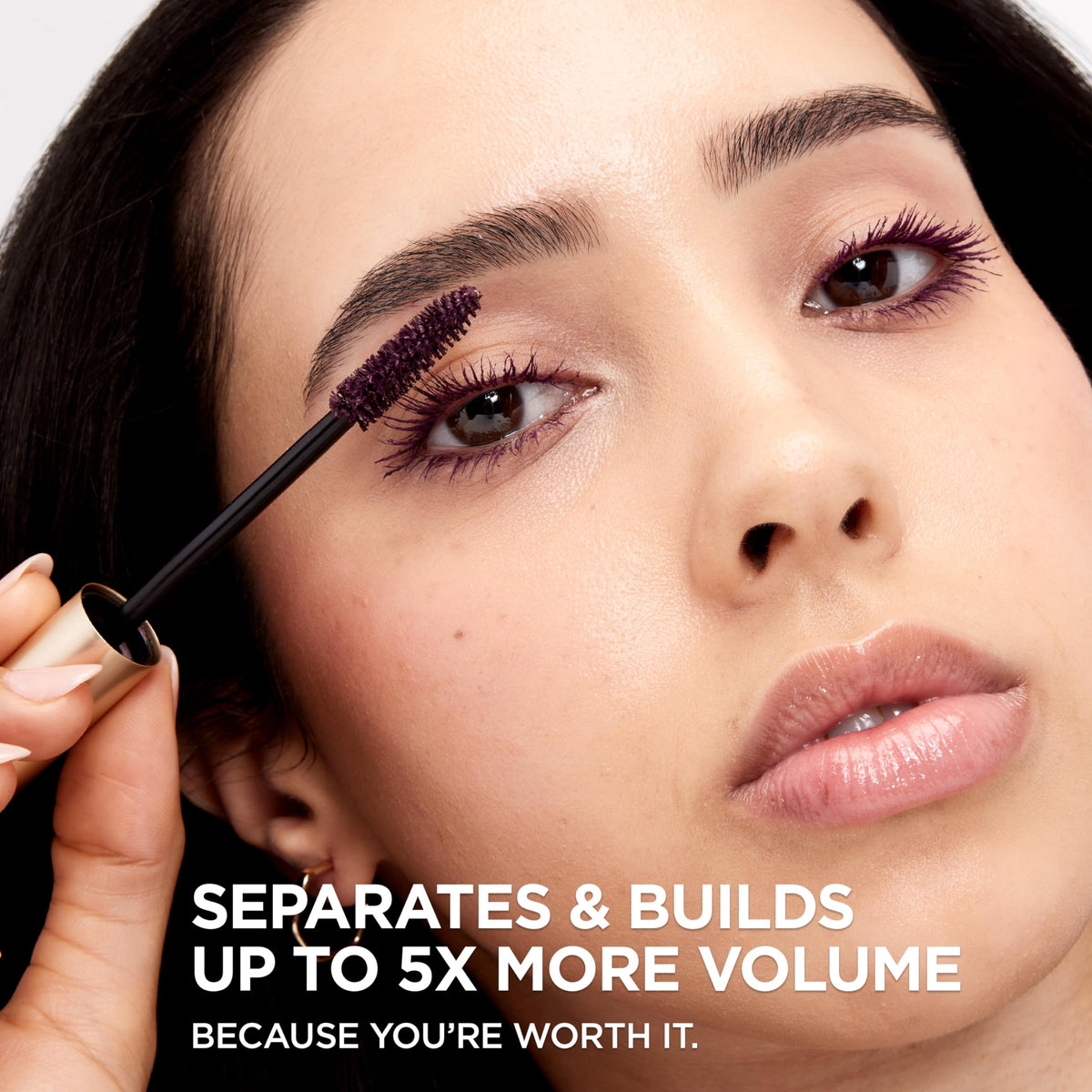 L'Oreal Paris L’Oreal Paris Original Voluminous Mascara, Building Mascara Volume and Length Formula, Washable, Deep Violet, 0.26 Fl Oz., 1 Count