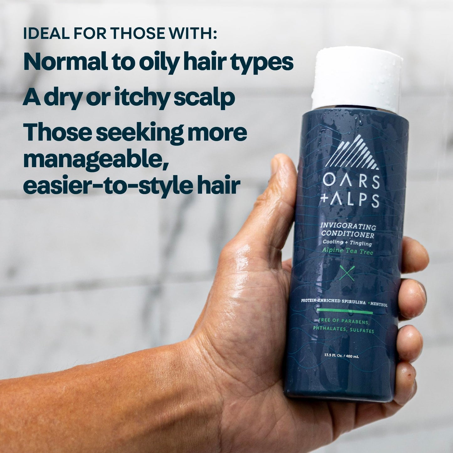 Oars + Alps Men's Sulfate Free Hair Shampoo for Men & Women, Shampoo for Hair Infused with Witch Hazel and Tea Tree Oil, Nourishing & Moisturizing Beauty & Personal Care Oars + Alps